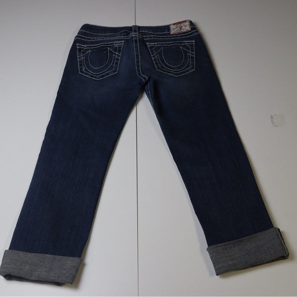 True Religion Johnny Big T Jeans Blue Straight Fit Womens Size 30 - Picture 2 of 6
